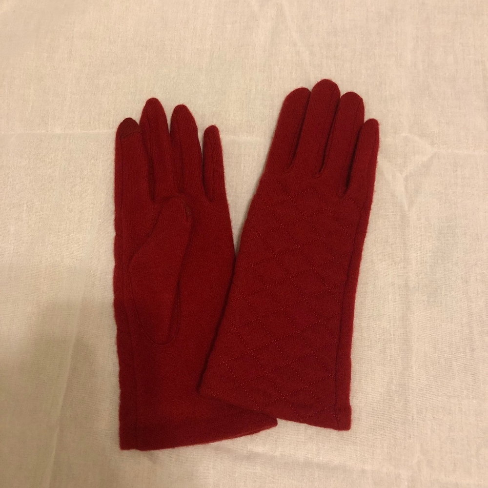 Ann Taylor Red Gloves - Picture 1 of 3